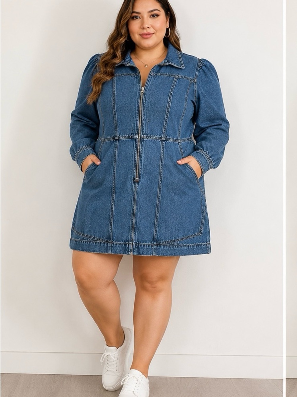 Universal Thread Denim Jacket in Light and Dark Blue
